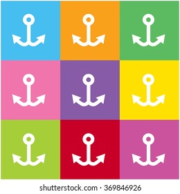 Minimalistic anchor icon for web