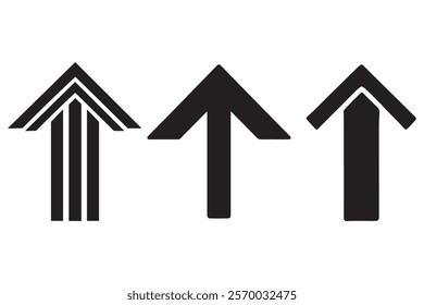 Minimalistic Up Arrow Icon in Vector Format