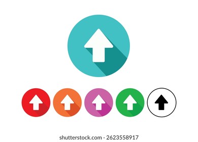 Minimalistische Aufwärtspfeilsymbole für mobile Apps, Aufwärtspfeilsymbol, Unternehmenspfeilsymbol, Aufwärtspfeilvektorsymbol