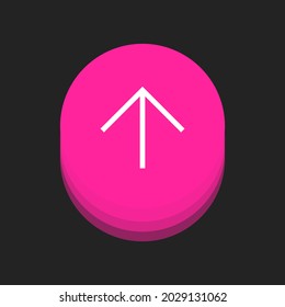 Flecha arriba minimalista. Icono Rosa Aislado Para Los Medios Sociales. Ilustración del vector