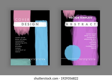 Minimalistic art. Cover design. Abstract painting style. Colorful background geometric patterns. Vector template brochures, flyers, presentations, leaflet, magazine a4 size. Eps 10 vector