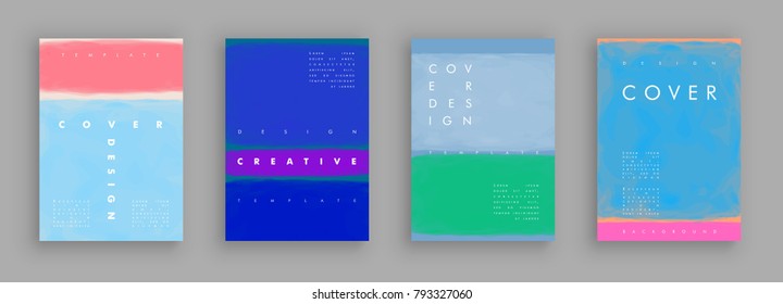 Minimalistic art. Cover design. Abstract painting style. Colorful background geometric patterns. Vector template brochures, flyers, presentations, leaflet, magazine a4 size