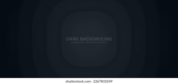 Minimalistic Art Dark Abstract Vector Background Features Pulsing Lines in Shades of Blue, Creating a Sense of Dynamic Energy and Movement. 3D Blurred and Smooth Curves Create Depth and Dimension