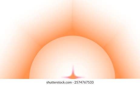 Minimalistic Art Depicting a Sunburst with Subtle Gradients and Pastel Orange Hues