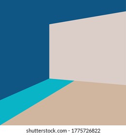 Minimalistic artwork with simple elements. Abstract vector background. Contemporary art. Cubism