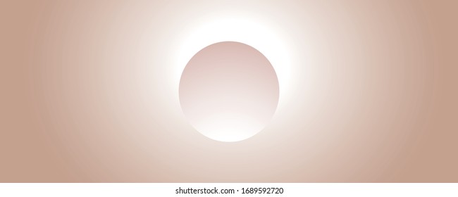 Minimalistic Background For A Billboard In Cream Shade, Gradient And Sphere