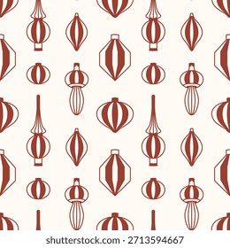 Minimalistic background with Christmas tree decorations. Geometric background in retro style. Elegant pattern design