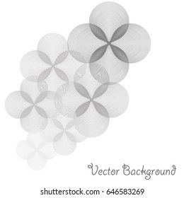 Minimalistic background with colored element. Geometric flower.