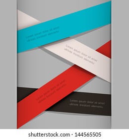 Minimalistic background with paper stripes. Vector EPS10