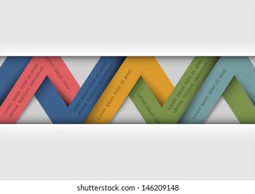 Minimalistic background with paper triangles. Vector EPS10 