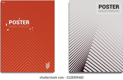 Diseño de ilustración de vectores de afiches de fondo minimalista con gradientes de línea.