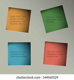  Minimalistic background with square paper holes