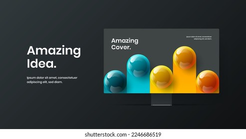 Minimalistic banner design vector layout. Original desktop mockup web project template.