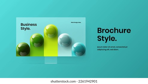 Diseño de pancartas minimalista, distribución vectorial. Concepto de sitio de simulación de monitor aislado.