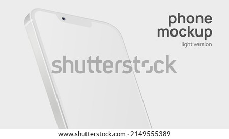 Minimalistic Banner with Editable Smartphone. Light Version. Vector illustration