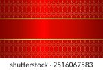 Minimalistic banner, template with abstract pattern of golden lace on a red silk, satin background, gradient, VIP, Premium, Luxury, Poster, New Year. Vector EPS10 1920*1080