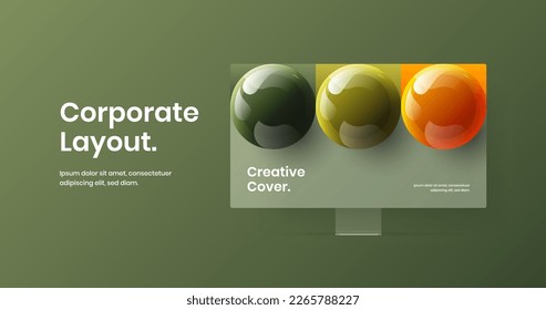 Minimalistic banner vector design template. Abstract display mockup landing page illustration.