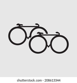 Minimalistic bicycle icon.