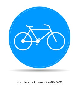 Minimalistic bicycle icon. Vector, EPS 10 illustration