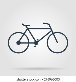 Minimalistic bicycle icon. Vector, EPS 10 illustration