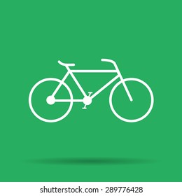 Minimalistic bicycle icon. Vector, EPS 10 illustration
