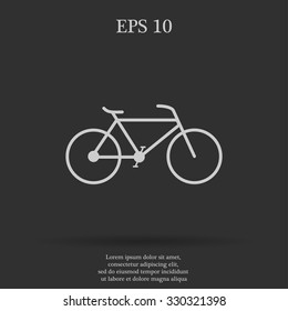 Minimalistic bicycle icon. Vector, EPS 10 illustration