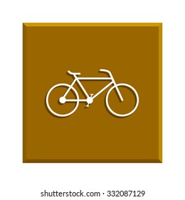 Minimalistic bicycle icon. Vector, EPS 10 illustration