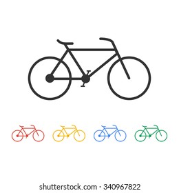 Minimalistic bicycle icon. Vector, EPS 10 illustration