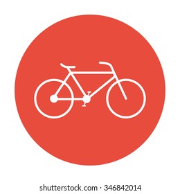 Minimalistic bicycle icon. Vector, EPS 10 illustration