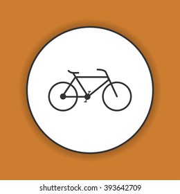Minimalistic bicycle icon. Vector, EPS 10 illustration