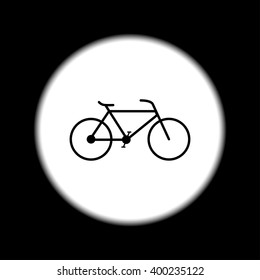 Minimalistic bicycle icon. Vector, EPS 10 illustration