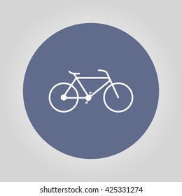 Minimalistic bicycle icon. Vector, EPS 10 illustration