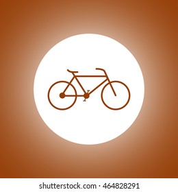 Minimalistic bicycle icon. Vector, EPS 10 illustration