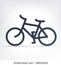 Minimalistic bicycle icon. Vector, EPS10