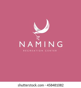 Minimalistic bird logo. Stylized bird. symbol.