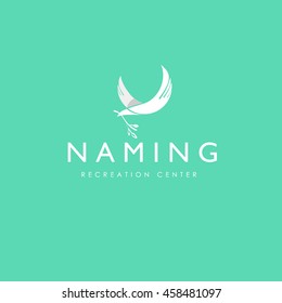 Minimalistic bird logo. Stylized bird. symbol.