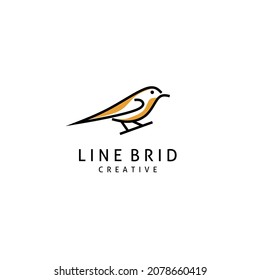 minimalistic bird logo, vector illustration on white background,
