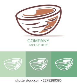 minimalistic bird's nest logo design