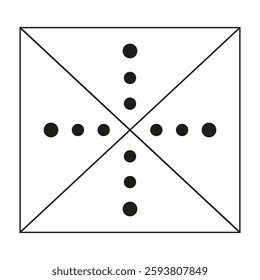 Minimalistic black dot pattern in symmetrical geometric grid. EPS 10.