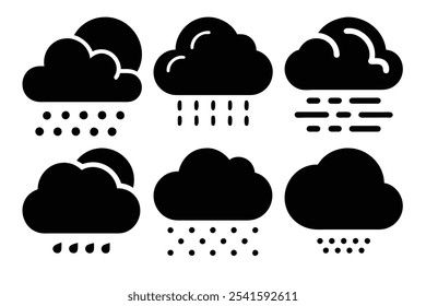 Minimalistic Black Flat Cloud Design Illustration.A simple, flat black cloud design in a minimalistic style. Perfect for icons, apps, web design, and modern user interfaces