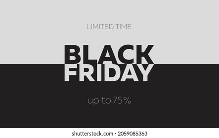 Minimalistic Black Friday poster. This is a minimalistic Black Friday vector poster. 