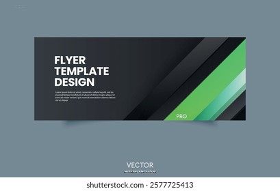 Minimalistic Black and Green Advertising Template