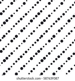 minimalistic black ink concept seamless pattern. modern simple dots silhouette repeatable motif. vector illustration