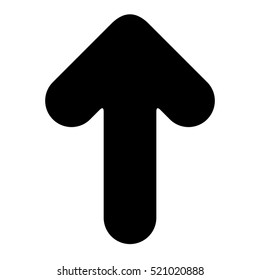 Minimalistic black rounded arrow icon template element