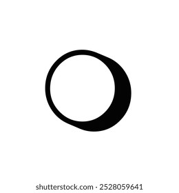 Minimalistisches abstraktes Schwarz-Weiß-Kreisdesign.