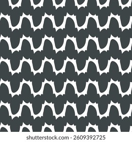 Minimalistic Black and White Abstract Pattern With Irregular Geometric Shapes 
