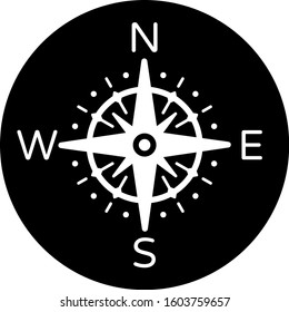 Minimalistic Black and White Compass