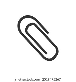  Minimalistic Black and White Paperclip Icon Design. black and white illustration of a paperclip icon, symbolizing organization and efficiency in a minimalist style.