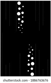 Minimalistisches vertikal-weißes Vektordesign. Abstrakte Punkte und Linien: Für Poster, Textilien, Grußkarten, Magazine, Broschüren, Plakate, Verkauf