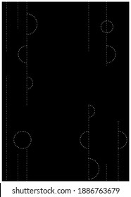 Minimalistisches vertikal-weißes Vektordesign. Abstrakte Punkte und Linien: Für Poster, Textilien, Grußkarten, Magazine, Broschüren, Plakate, Verkauf